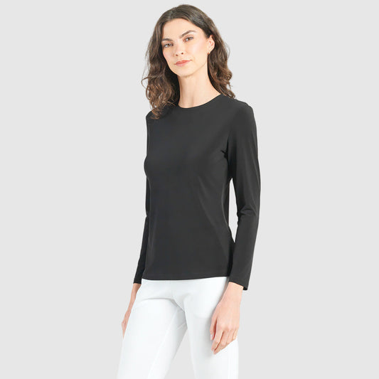 Clara Sunwoo Everyday - Signature Crew Neck Top - Black - Final Sale