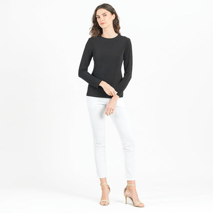 Clara Sunwoo Everyday - Signature Crew Neck Top - Black - Final Sale