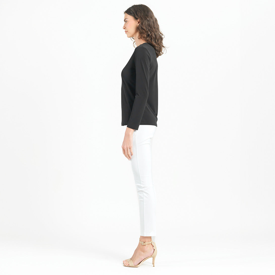 Clara Sunwoo Everyday - Signature Crew Neck Top - Black - Final Sale