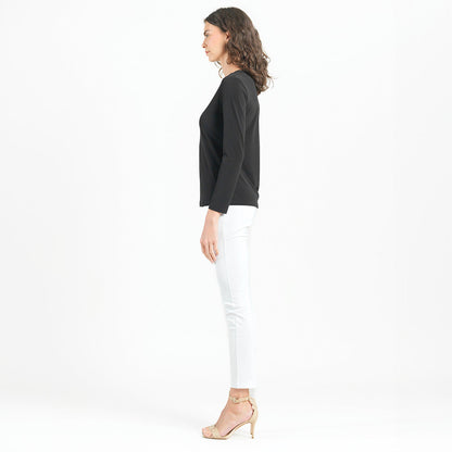 Clara Sunwoo Everyday - Signature Crew Neck Top - Black - Final Sale