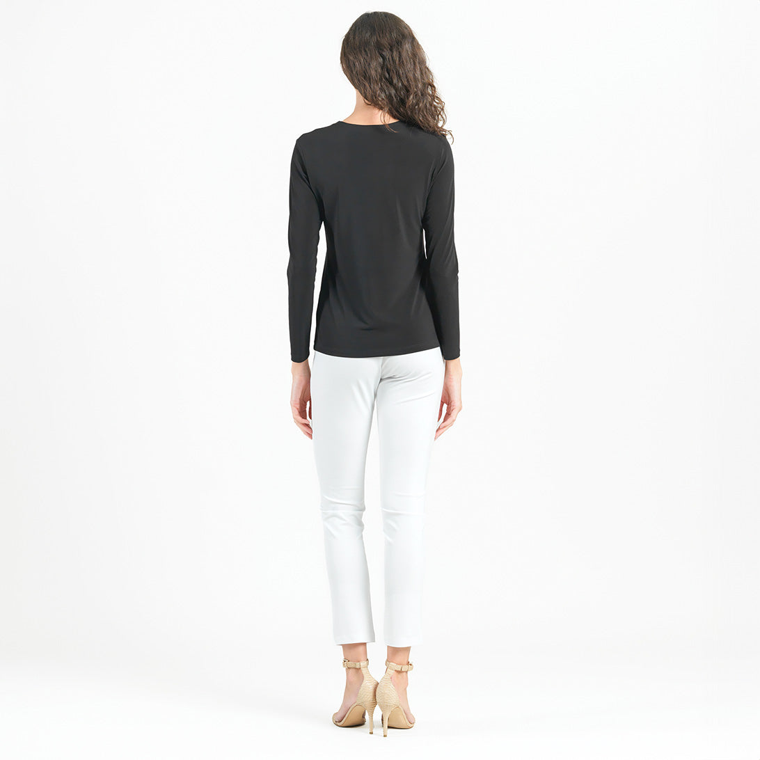 Clara Sunwoo Everyday - Signature Crew Neck Top - Black - Final Sale