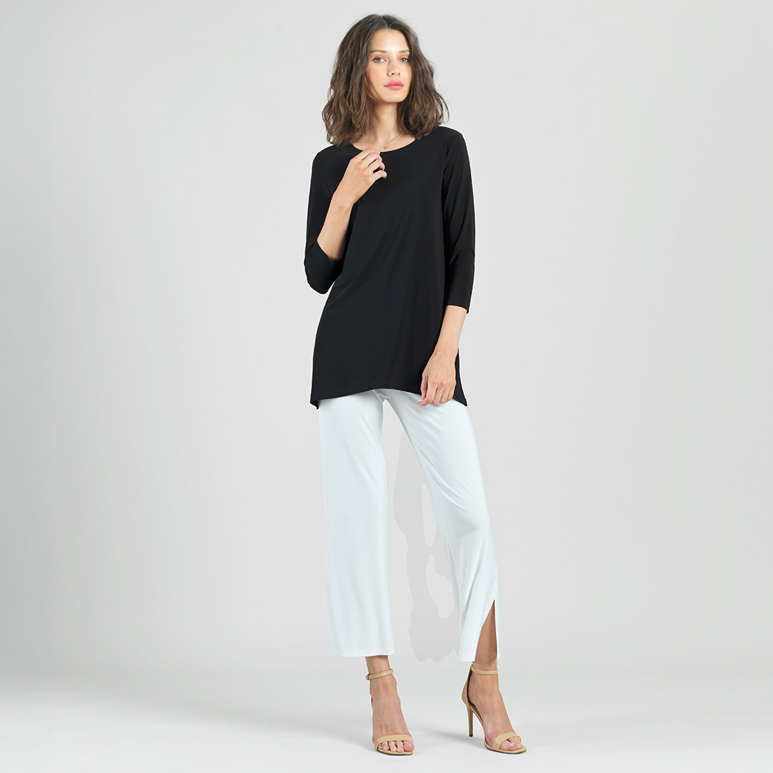 Clara Sunwoo Best Price - Side Vent Kerchief Hem Tunic - Black - Final Sale