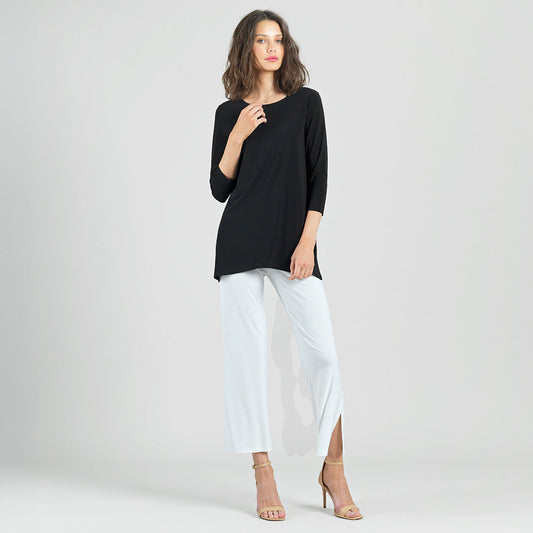 Clara Sunwoo Best Price - Side Vent Kerchief Hem Tunic - Black - Final Sale