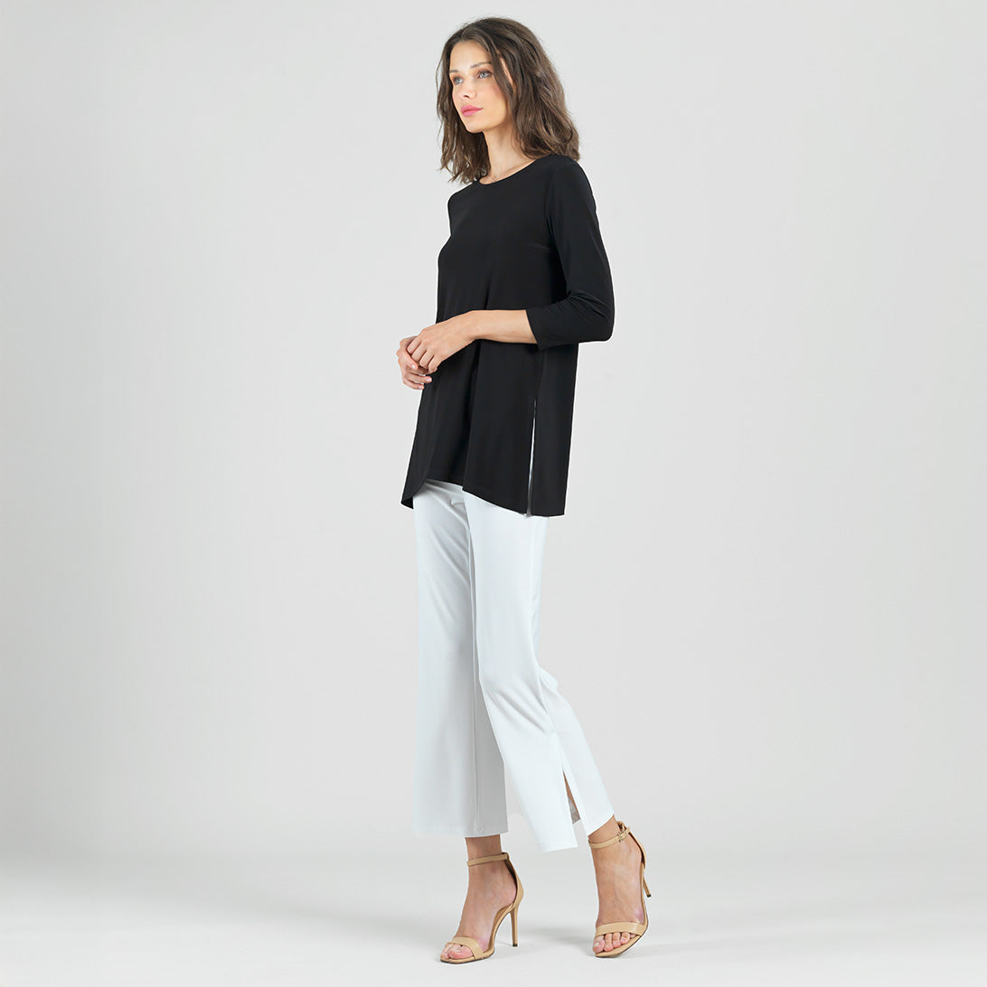 Clara Sunwoo Best Price - Side Vent Kerchief Hem Tunic - Black - Final Sale