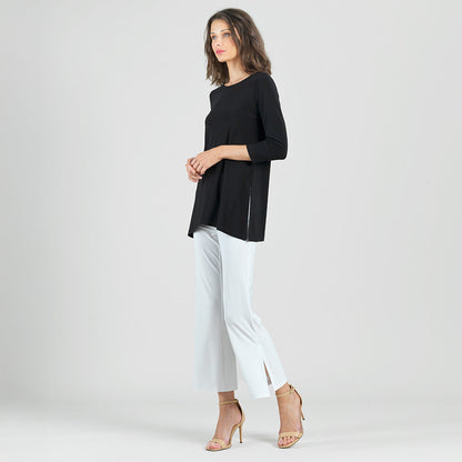 Clara Sunwoo Best Price - Side Vent Kerchief Hem Tunic - Black - Final Sale