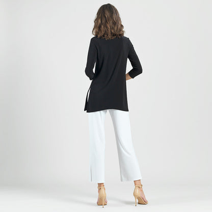Clara Sunwoo Best Price - Side Vent Kerchief Hem Tunic - Black - Final Sale