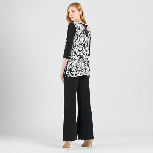 Clara Sunwoo Smart Buy - Back Tie Side Vent Tunic - Abstract Rose - Final Sale