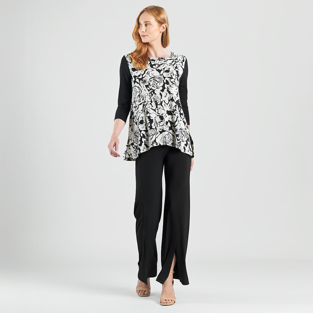 Clara Sunwoo Smart Buy - Back Tie Side Vent Tunic - Abstract Rose - Final Sale