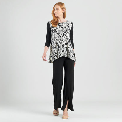Clara Sunwoo Smart Buy - Back Tie Side Vent Tunic - Abstract Rose - Final Sale