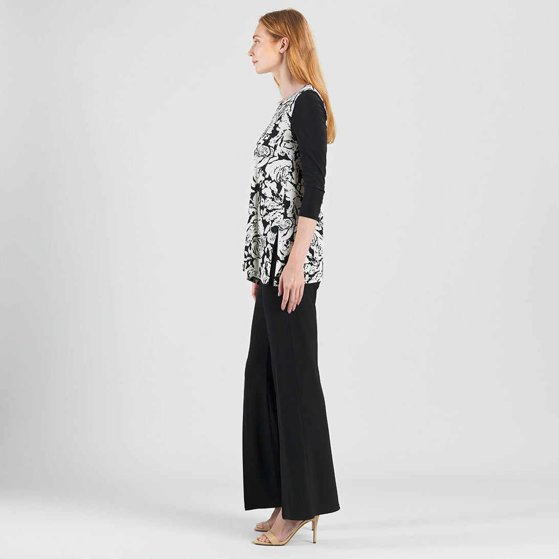 Clara Sunwoo Smart Buy - Back Tie Side Vent Tunic - Abstract Rose - Final Sale