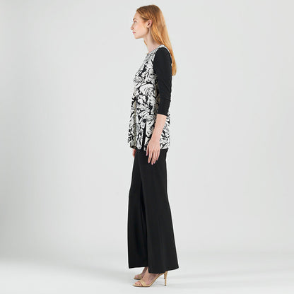 Clara Sunwoo Smart Buy - Back Tie Side Vent Tunic - Abstract Rose - Final Sale