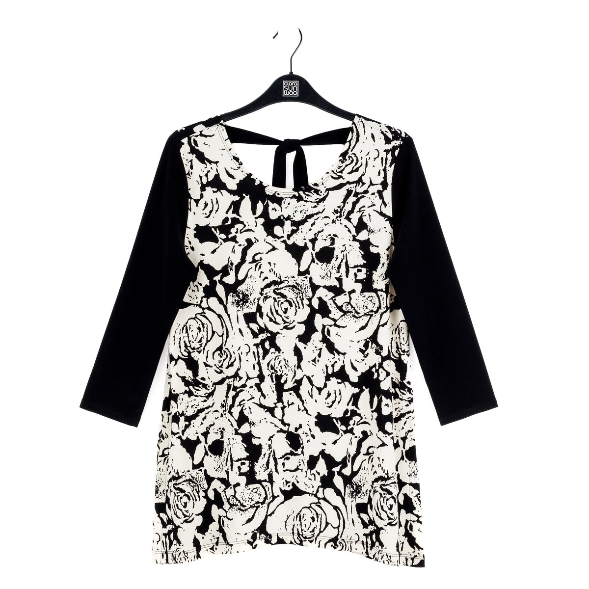 Clara Sunwoo Smart Buy - Back Tie Side Vent Tunic - Abstract Rose - Final Sale