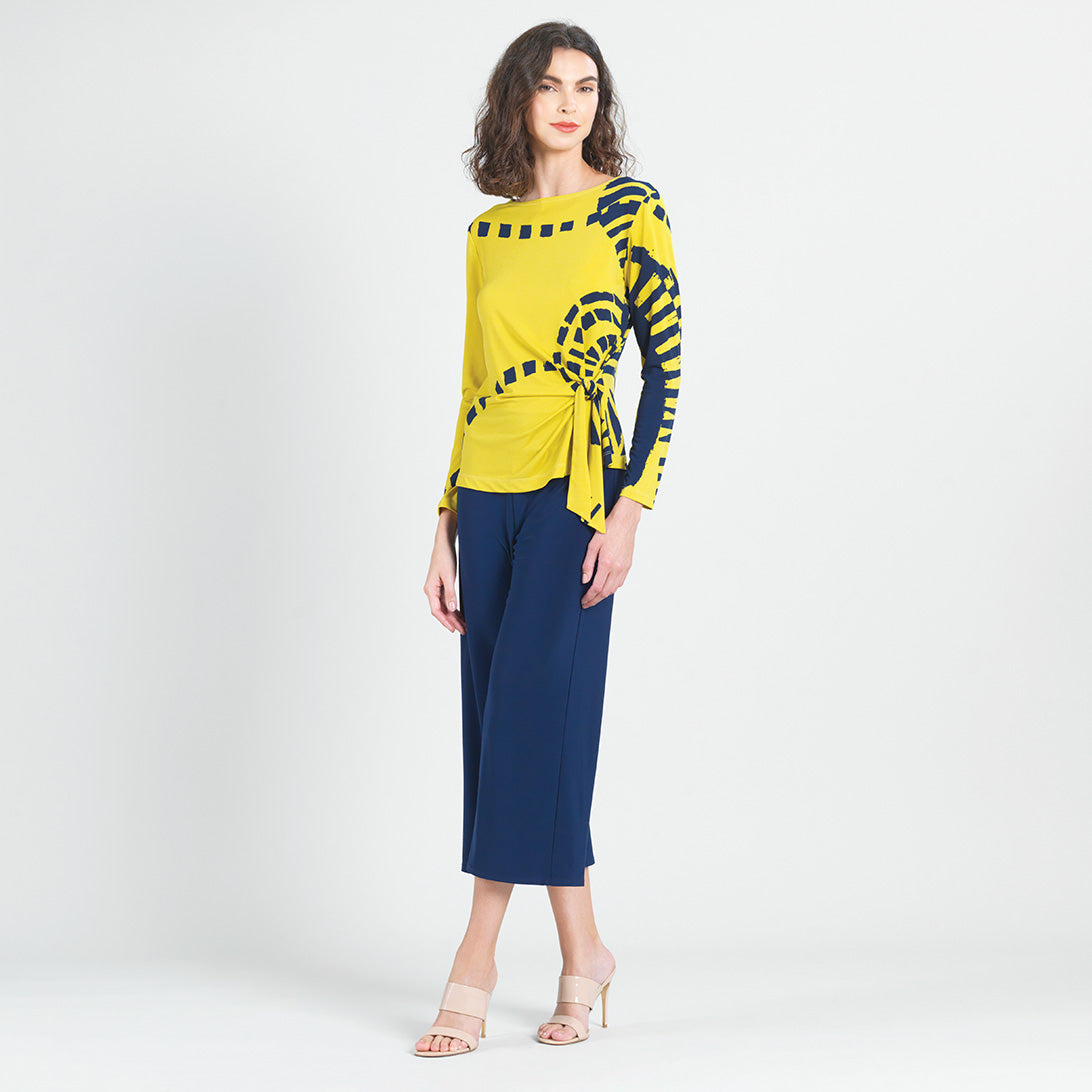 Clara Sunwoo Great Value - Side Tie Waist Top  - Track Line - Final Sale