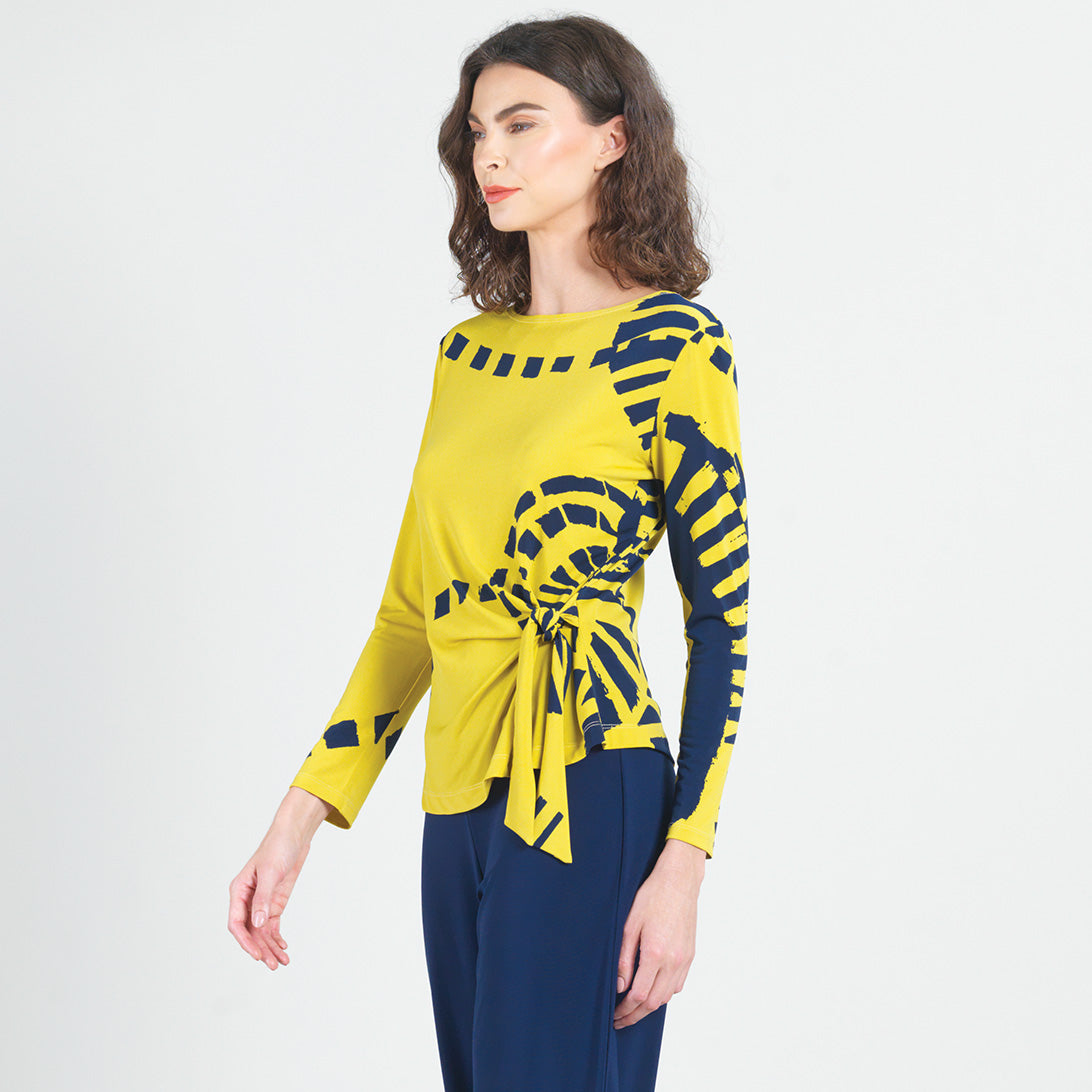 Clara Sunwoo Great Value - Side Tie Waist Top  - Track Line - Final Sale