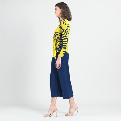 Clara Sunwoo Great Value - Side Tie Waist Top  - Track Line - Final Sale