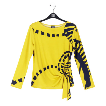 Clara Sunwoo Great Value - Side Tie Waist Top  - Track Line - Final Sale