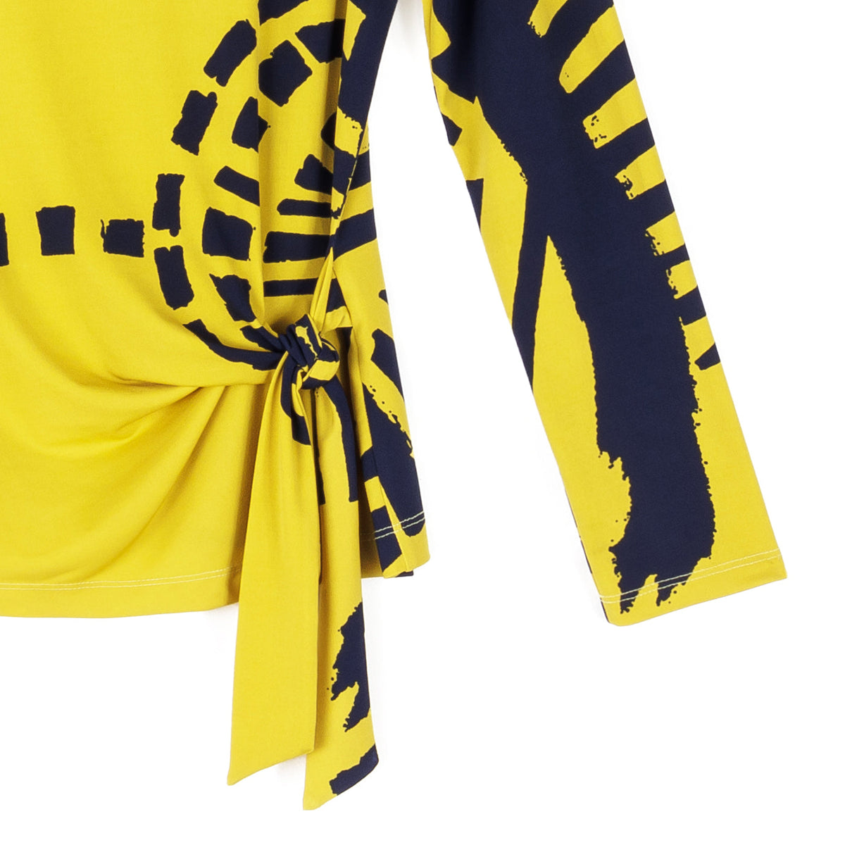 Clara Sunwoo Great Value - Side Tie Waist Top  - Track Line - Final Sale