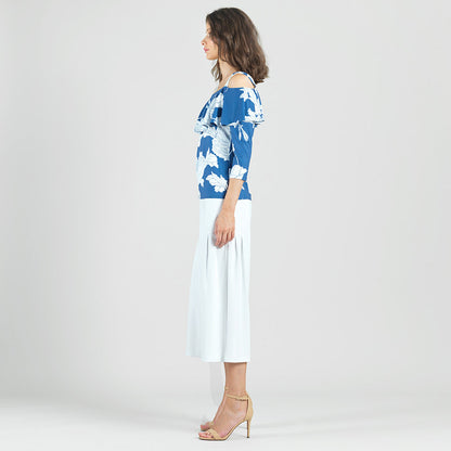 Clara Sunwoo Signature - Butter Knit - Open Shoulder Ruffle Top - Mum Sketch - Final Sale