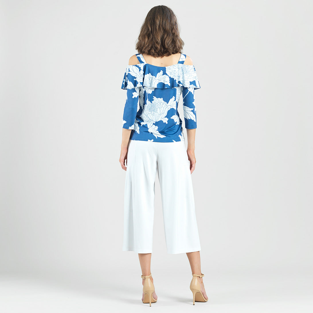 Clara Sunwoo Signature - Butter Knit - Open Shoulder Ruffle Top - Mum Sketch - Final Sale
