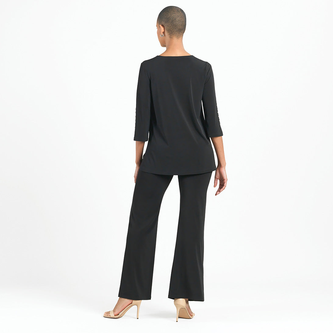 Clara Sunwoo Best Price - Pearl Cuff Asymmetrical Hi-Low Tunic - Black - Final Sale