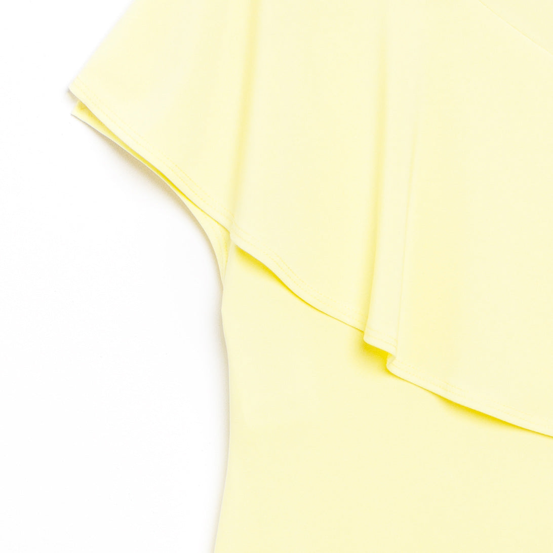 Clara Sunwoo Sale - Ruffle Overlay Top - Yellow - Final Sale!