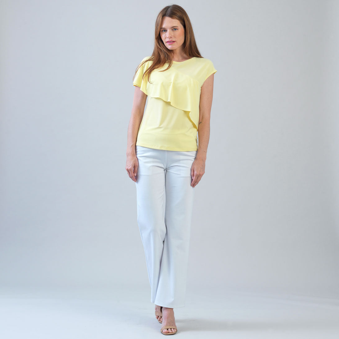Clara Sunwoo Sale - Ruffle Overlay Top - Yellow - Final Sale!