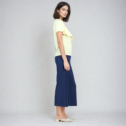 Clara Sunwoo Sale - Ruffle Overlay Top - Yellow - Final Sale!