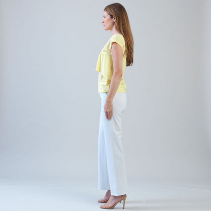 Clara Sunwoo Sale - Ruffle Overlay Top - Yellow - Final Sale!