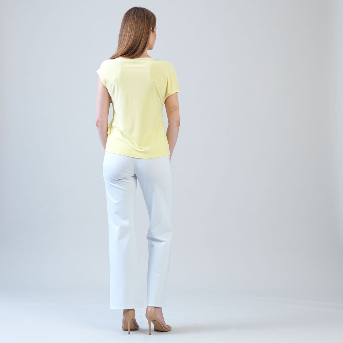 Clara Sunwoo Sale - Ruffle Overlay Top - Yellow - Final Sale!