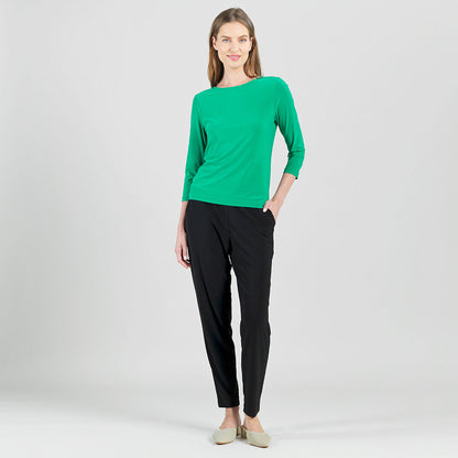 Clara Sunwoo Great Value - Reversible Back Tie Top - Emerald - Final Sale