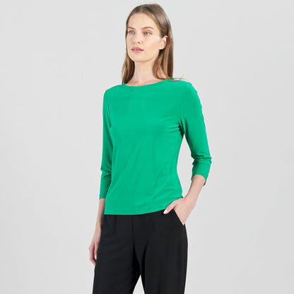 Clara Sunwoo Great Value - Reversible Back Tie Top - Emerald - Final Sale
