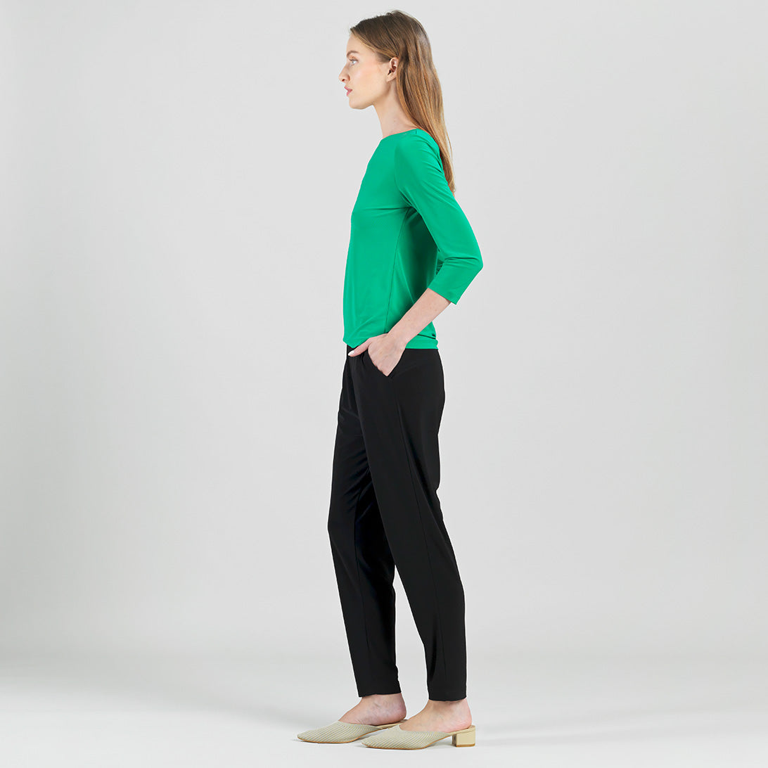 Clara Sunwoo Great Value - Reversible Back Tie Top - Emerald - Final Sale