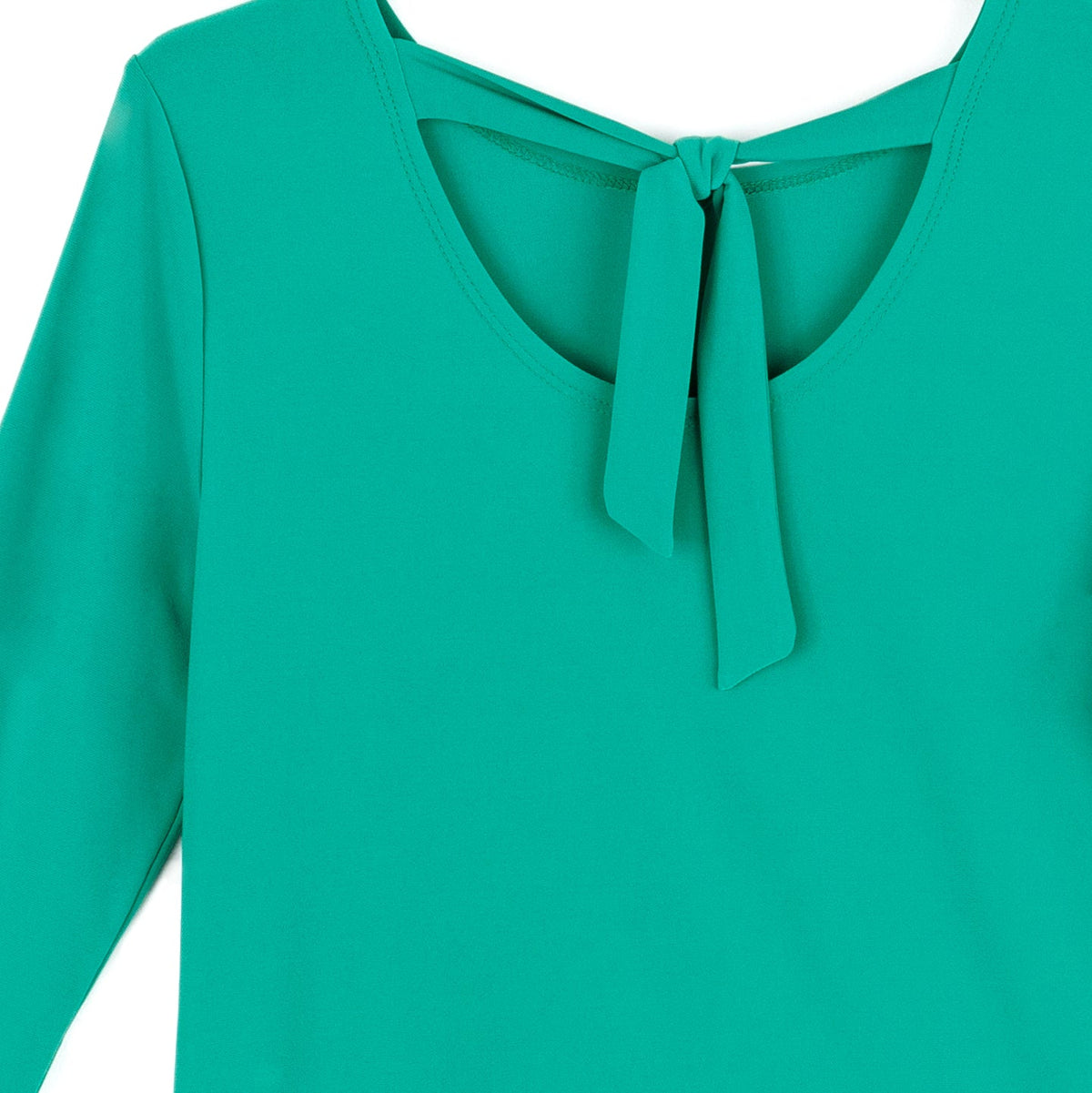 Clara Sunwoo Great Value - Reversible Back Tie Top - Emerald - Final Sale