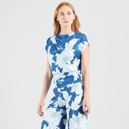 Clara Sunwoo Everyday - Butter Knit - Side Ruched Boat Neck Top - Mum Sketch - Final Sale