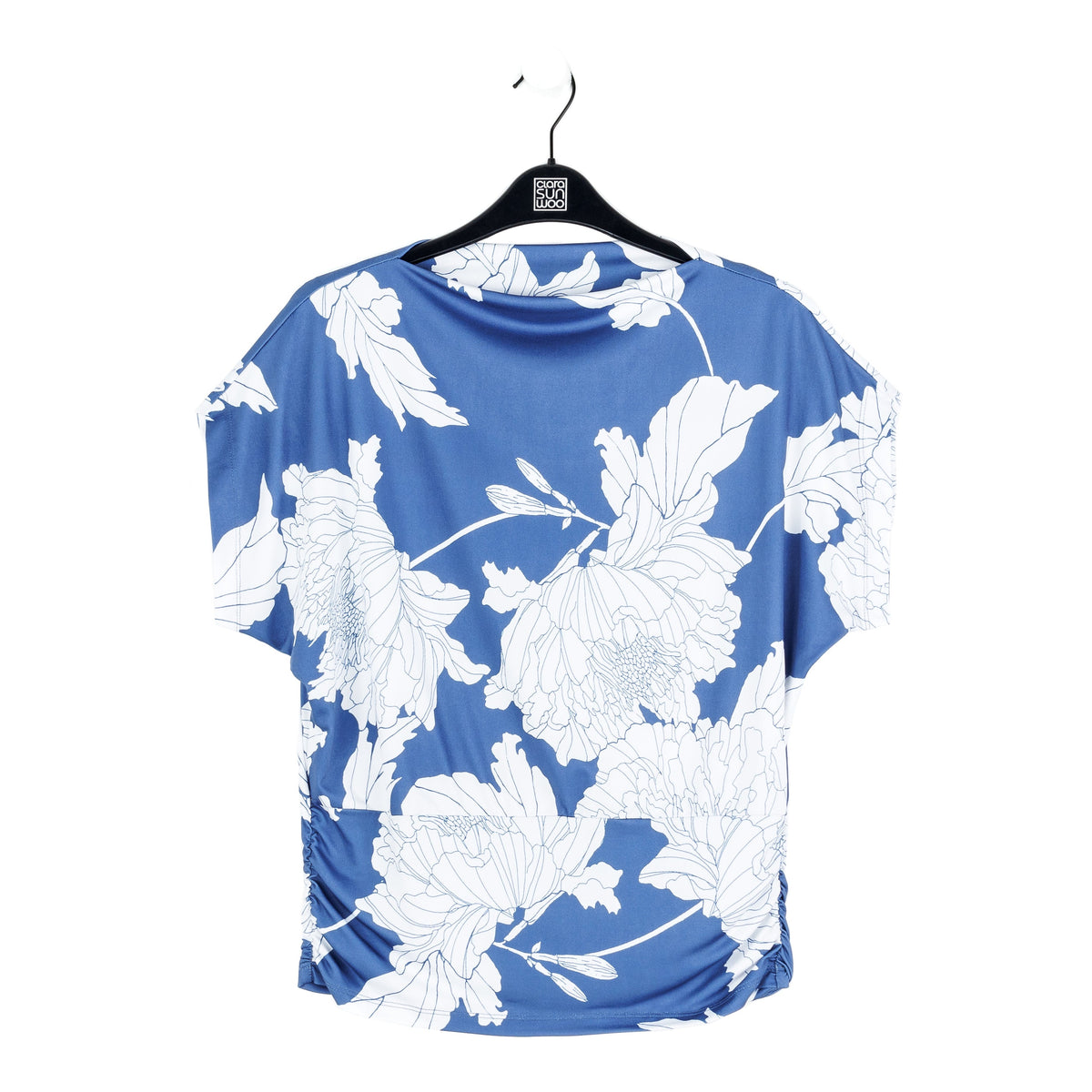 Clara Sunwoo Everyday - Butter Knit - Side Ruched Boat Neck Top - Mum Sketch - Final Sale