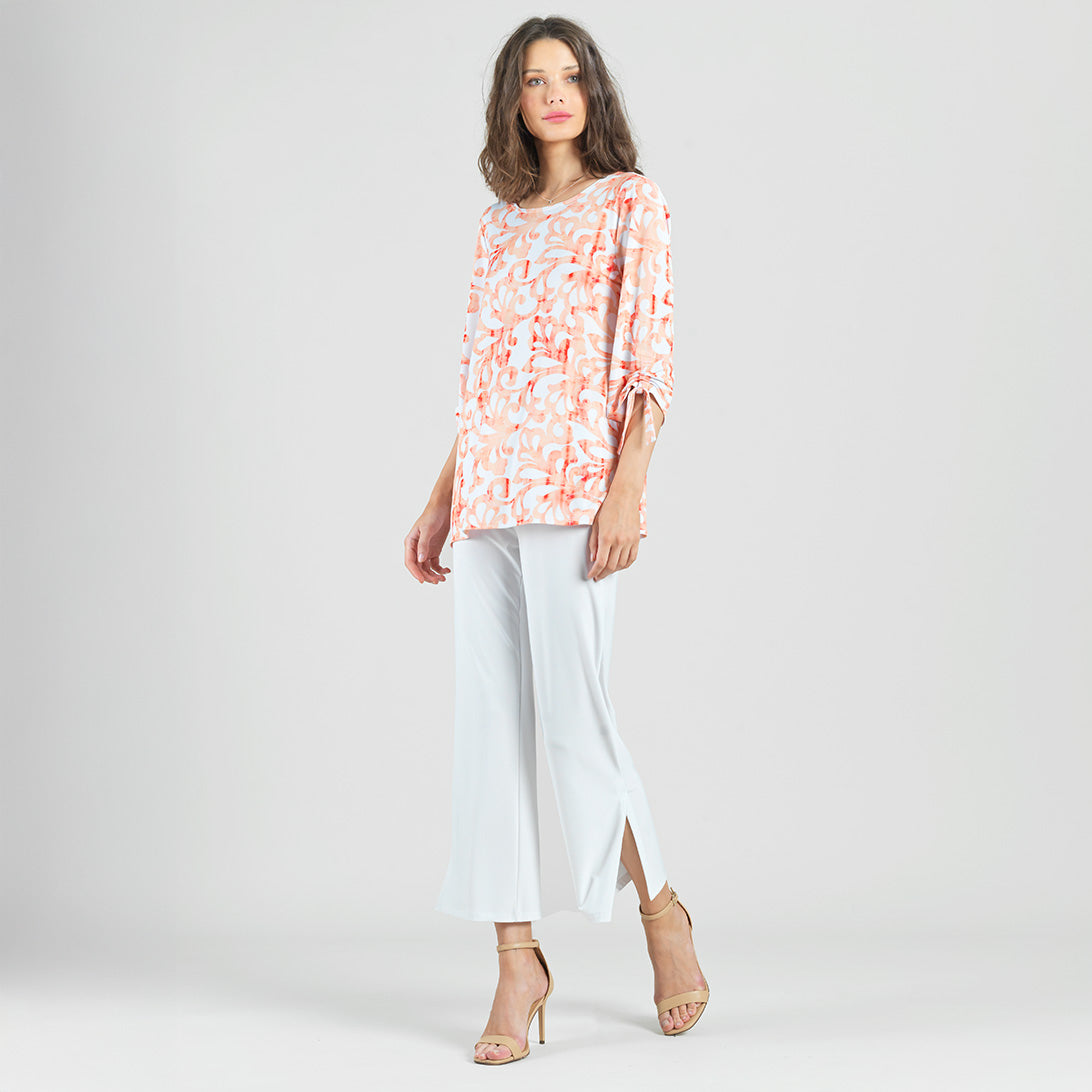 Clara Sunwoo Latest - Pull-Tie Cuff Tunic - Damask Motif - Final Sale