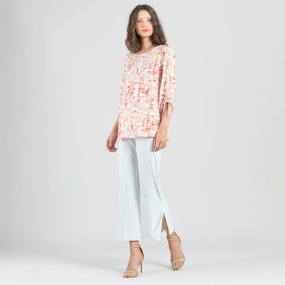 Clara Sunwoo Latest - Pull-Tie Cuff Tunic - Damask Motif - Final Sale