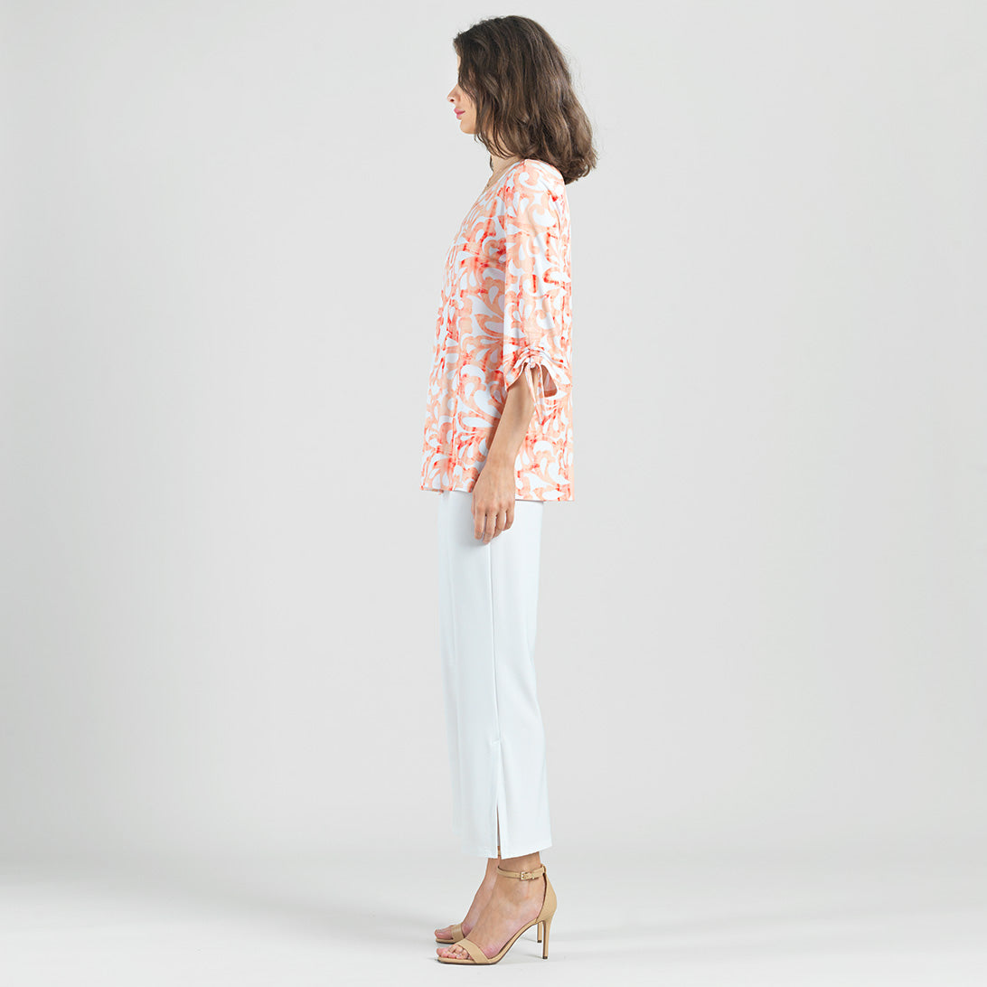 Clara Sunwoo Latest - Pull-Tie Cuff Tunic - Damask Motif - Final Sale
