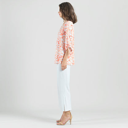 Clara Sunwoo Latest - Pull-Tie Cuff Tunic - Damask Motif - Final Sale