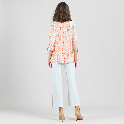 Clara Sunwoo Latest - Pull-Tie Cuff Tunic - Damask Motif - Final Sale