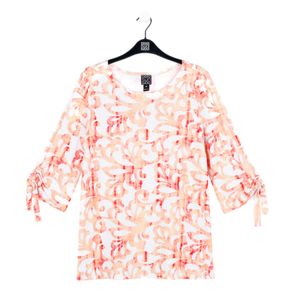 Clara Sunwoo Latest - Pull-Tie Cuff Tunic - Damask Motif - Final Sale