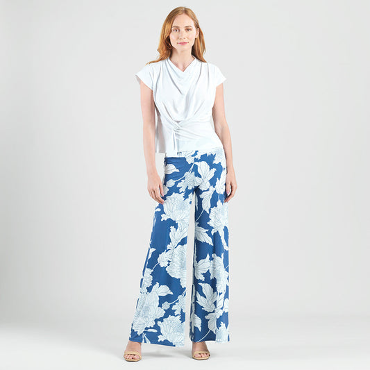 Clara Sunwoo Trending - Drape Neck Loop Front Top - White - Final Sale