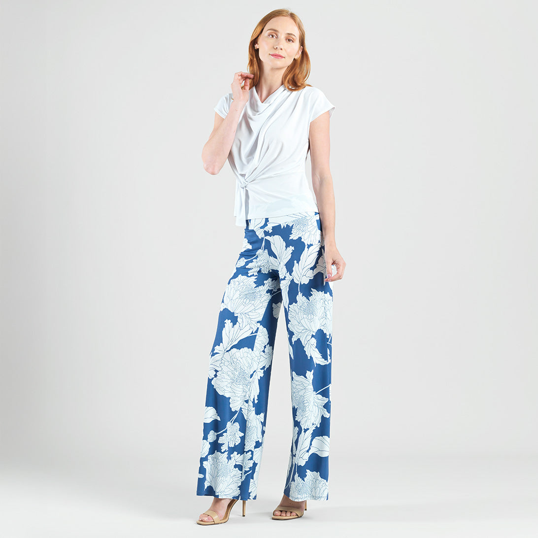Clara Sunwoo Trending - Drape Neck Loop Front Top - White - Final Sale