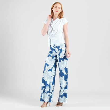 Clara Sunwoo Trending - Drape Neck Loop Front Top - White - Final Sale
