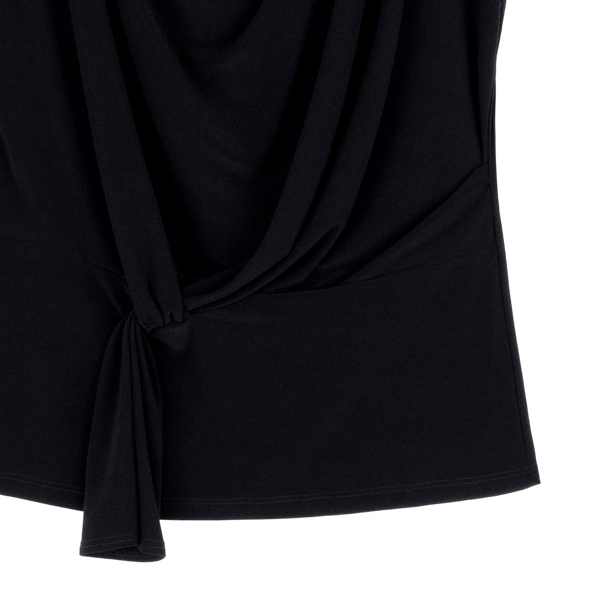 Clara Sunwoo Latest - Drape Neck Loop Front Top - Black - Final Sale