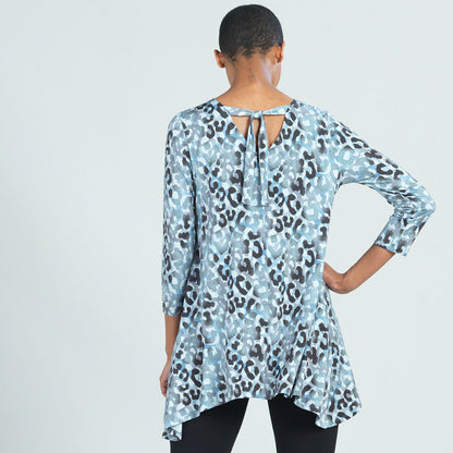 Clara Sunwoo Top Pick - Soft Pleat Knit - Back Tie Tunic - Leopard - Final Sale!