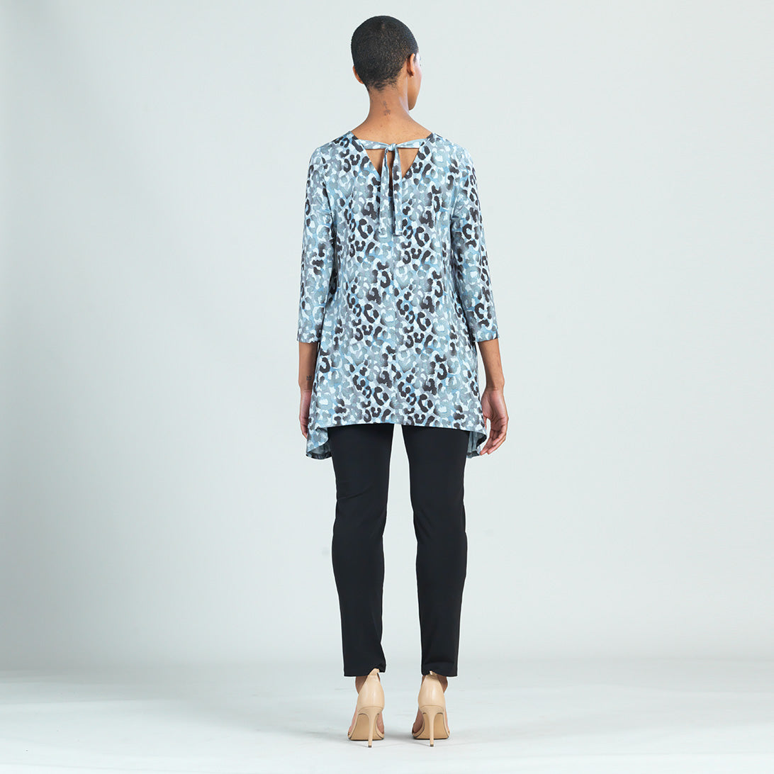 Clara Sunwoo Top Pick - Soft Pleat Knit - Back Tie Tunic - Leopard - Final Sale!