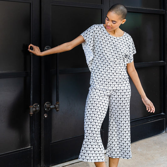 Clara Sunwoo Deals - Butter Knit - Flutter Sleeve Top - Fan Motif - Final Sale!
