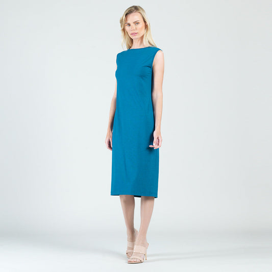 Clara Sunwoo Sale - Modal Cotton - Reversible Cut Out Midi Dress - Teal - Final Sale!