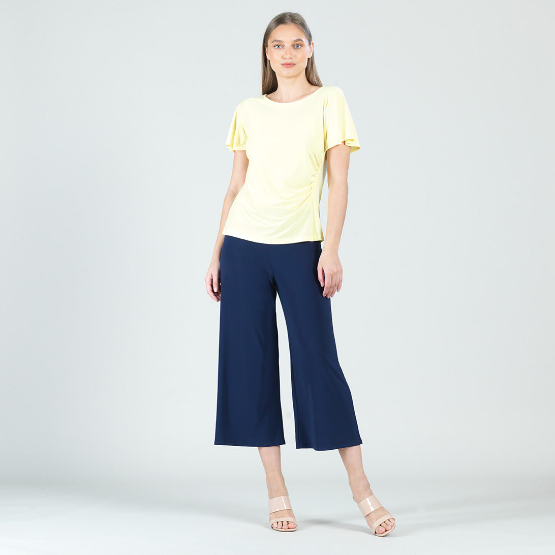 Clara Sunwoo Discount - Side Cinched Flounce Sleeve Top - Yellow - Final Sale!